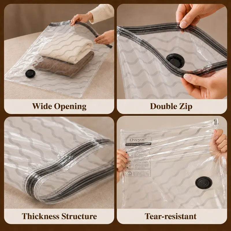 PackMore™ Reinforced Travel Vacuum Compression Bags