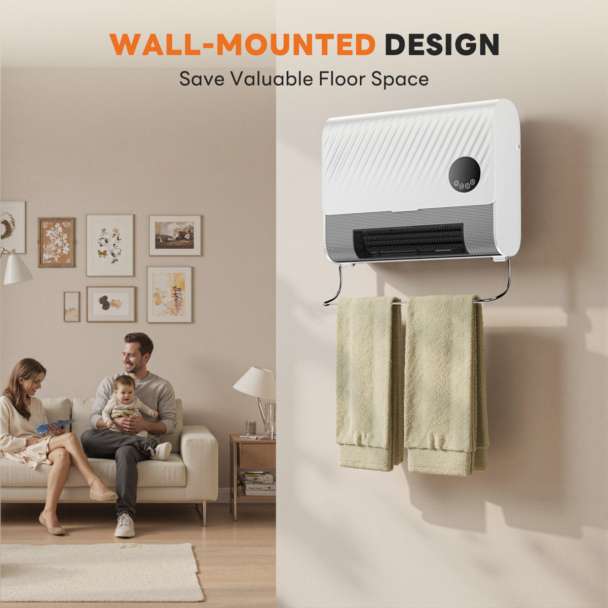 WarmIQ™ Smart Wall Mounted Heater With Remote