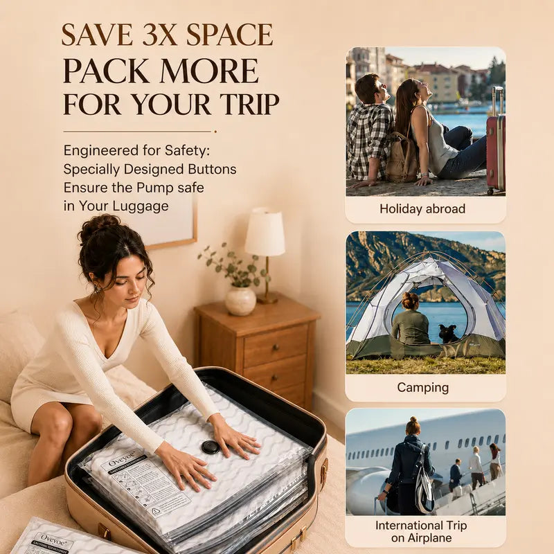 PackMore™ Reinforced Travel Vacuum Compression Bags